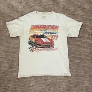 BDDW Cream Graphic Tee with Red and Yellow Accents